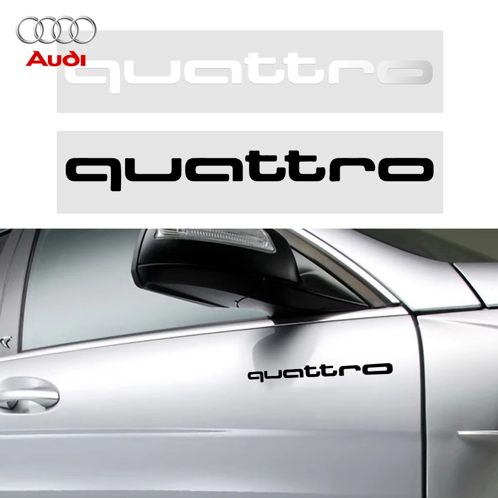 Car Sticker Body Trunk Window Decoration Decal Auto Accessories for Audi QUATTRO Badge RS A3 A4 B8 8P 8V B6 A5 A6 C7 Q5 B9 B7 C6