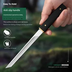 Stainless steel fruit knife sharp high hardness multi-functional knife field portable survival combat boat knife