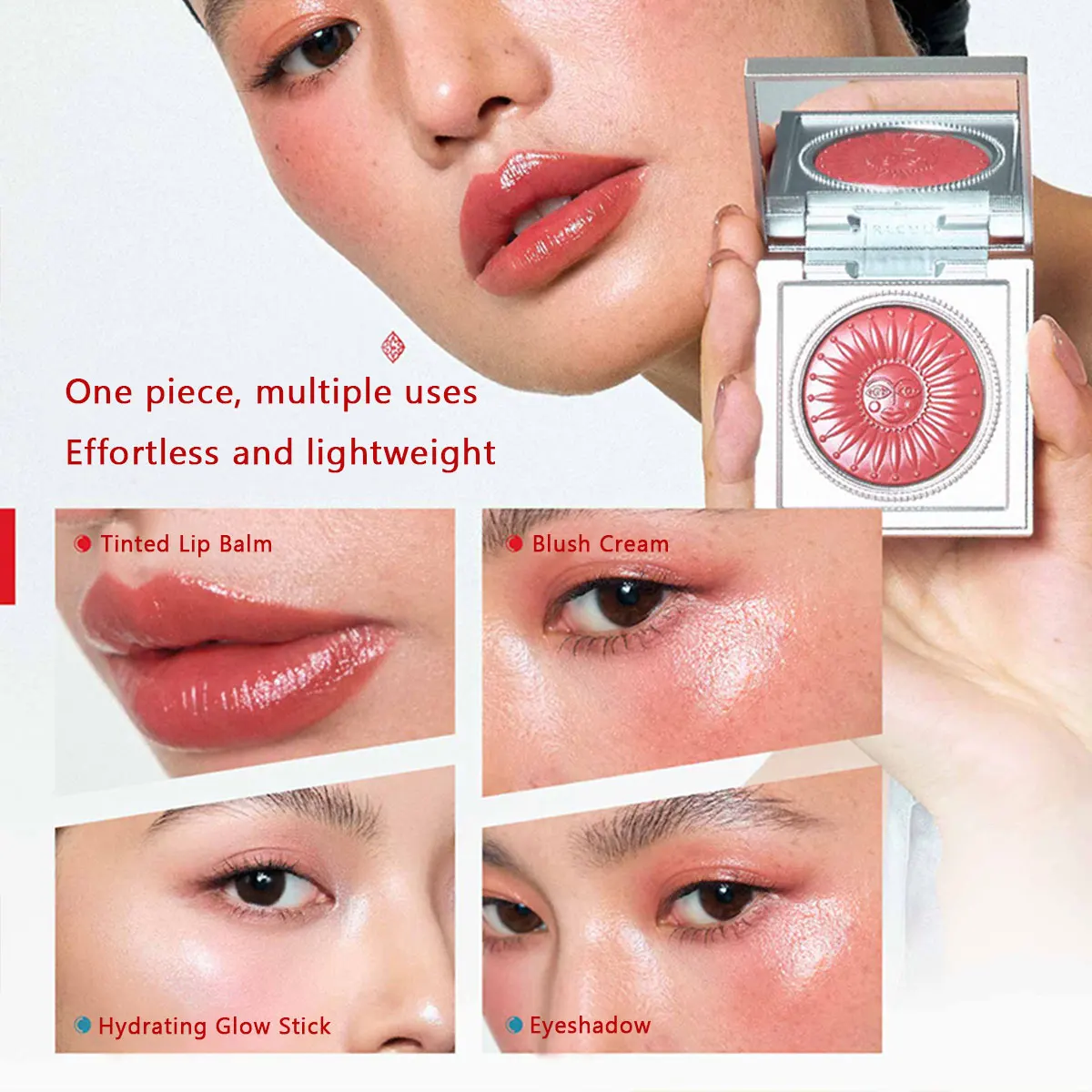 Gelatina multifunzionale Girlcult Emotion, texture gelatina-crema, leggera e sfumabile, uso multiuso, adatta ai viaggi, celebrazione