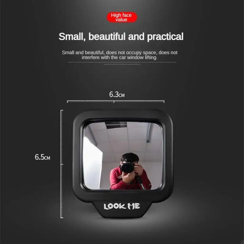 Car Rearview Auxiliary Mirror Small Round Rear-view Reverse Car Mirror Observation Mirror Safty Back A Car Tools Car Accessories