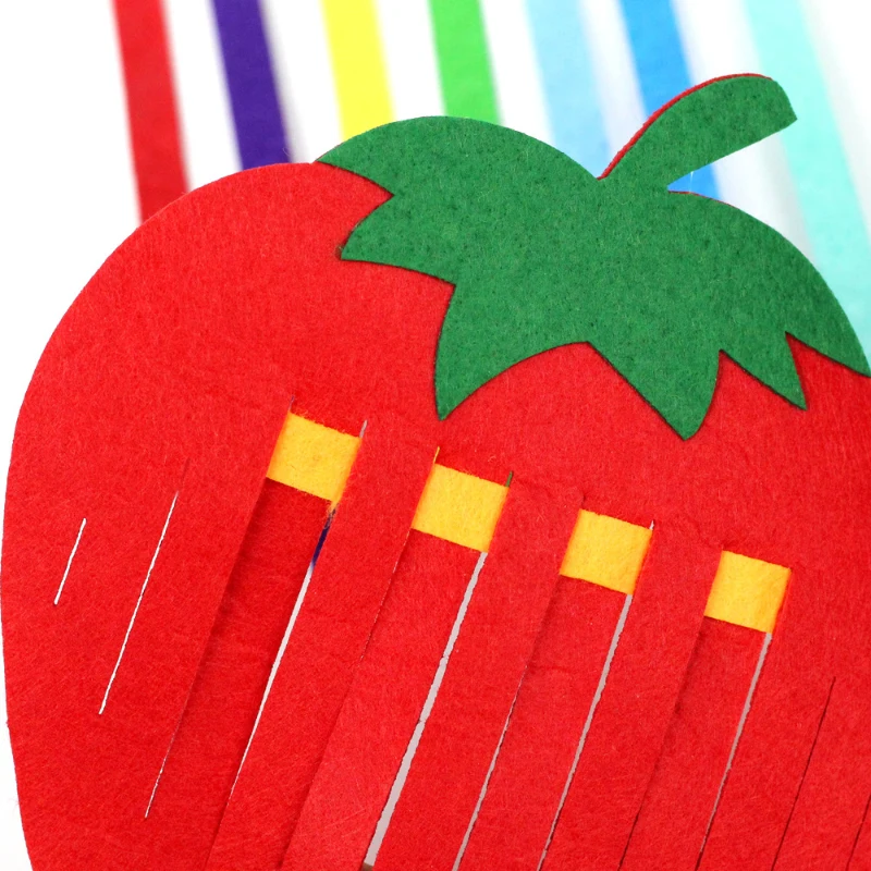 Diversão diy kits de material de tecelagem não tecido artesanato artesanal para crianças meninos meninas pré-escolar tiras tecidas montessori brinquedos educativos