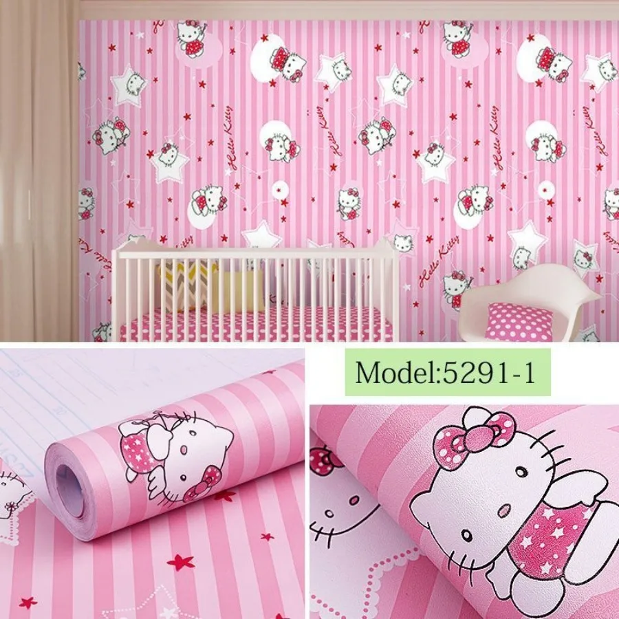 Cartoon Environment Friendly Dormitorio Infantil Bedroom Living Room Decor Waterproof PVC Peel and Stick Wallpaper Contact Paper