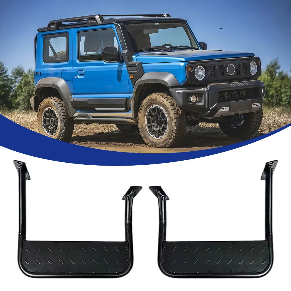 

2PCS Fit for Suzuki Jimny JB74 2-Door 2019-2023 2024 2025 Aluminium Fixed Side Step Running Board Nerf Bar Pedal Step Bars