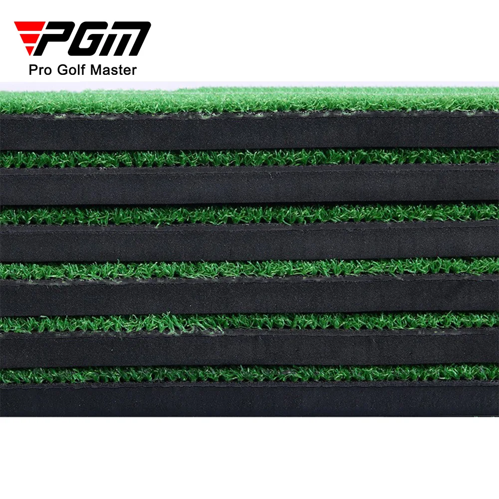 PGM Golf Mat Outdoor Sports Golf Training Turf Mat Indoor Office Portable with Rubber Tee Seat Realistic Turf Putter Mat DJD003