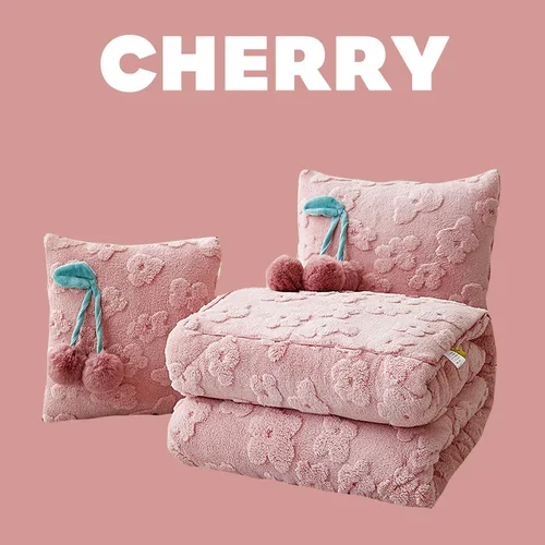 2 in 1 베개 이불 낮잠 담요, 두꺼운 태피터 벨벳 워머 쿠션, 소파 자동차 사무실 접이식 수면 낮잠