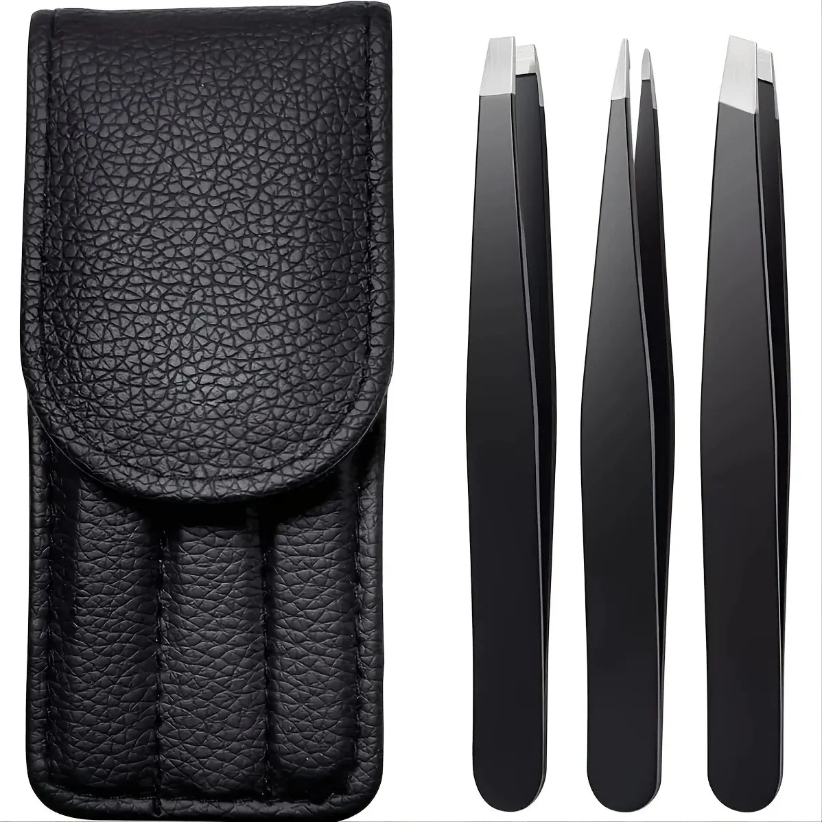 Pinzetten-Set, 3–4 Stück, Premium-Edelstahl-Augenbrauen-Pinzette mit scharfer Spitze für eingewachsene Körper- und Gesichtshaarentfernung – Detail 7