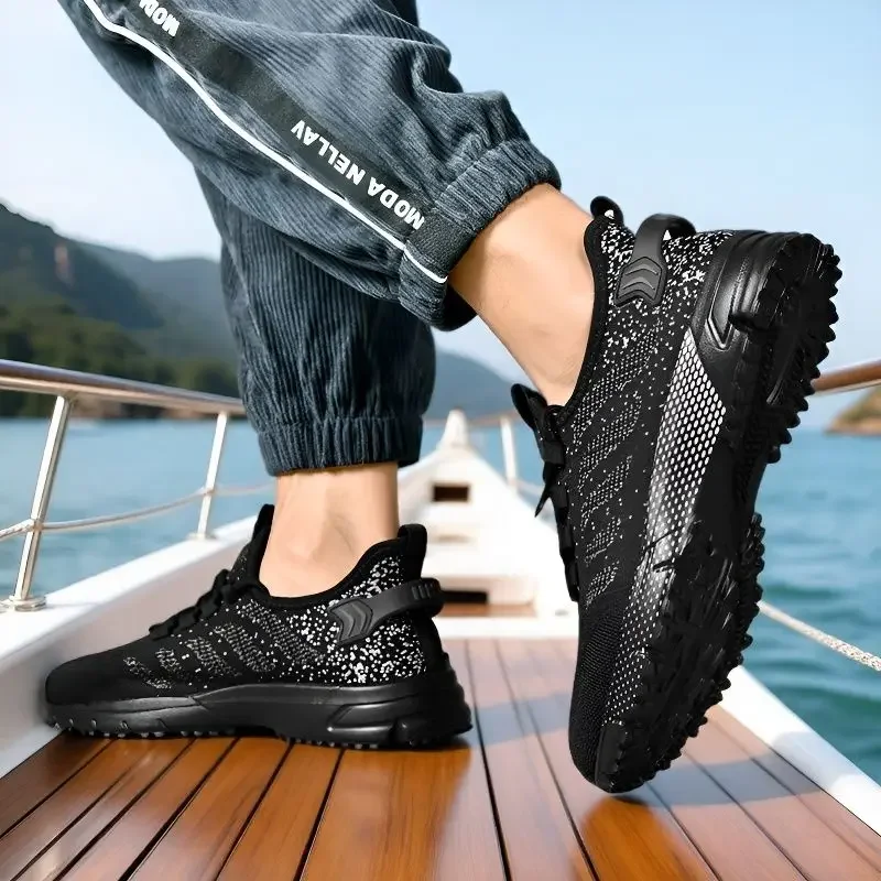 

Новая нескользящая мужская обувь, универсальная сетчатая спортивная обувь, повседневная обувь, мужская модная, легкая и дышащая обувь для бега