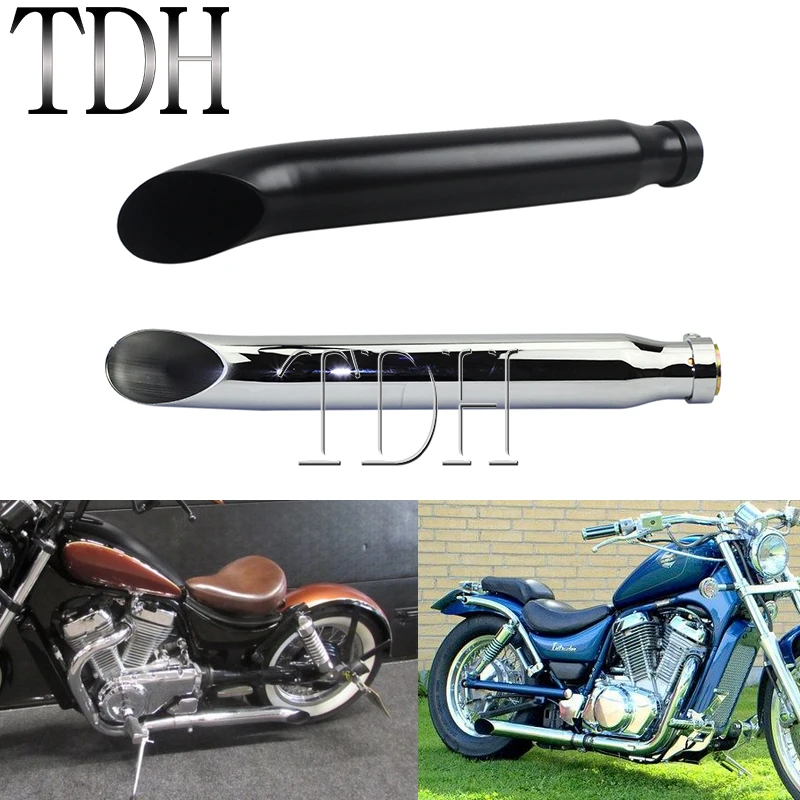 45mm Motorcycle Retro Modified Exhaust Pipe For Harley Bobber Suzuki Intruder VS 750 Exhaust VS 800 1500 Muffler Pipes Pit Bike