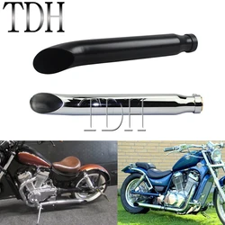 Motorcycles Turn Out Galvanized Iron Exhaust Muffler Pipe Slash Cut for Harley Bobber Chopper Cafe Racer Scrambler Suzuki VS 750