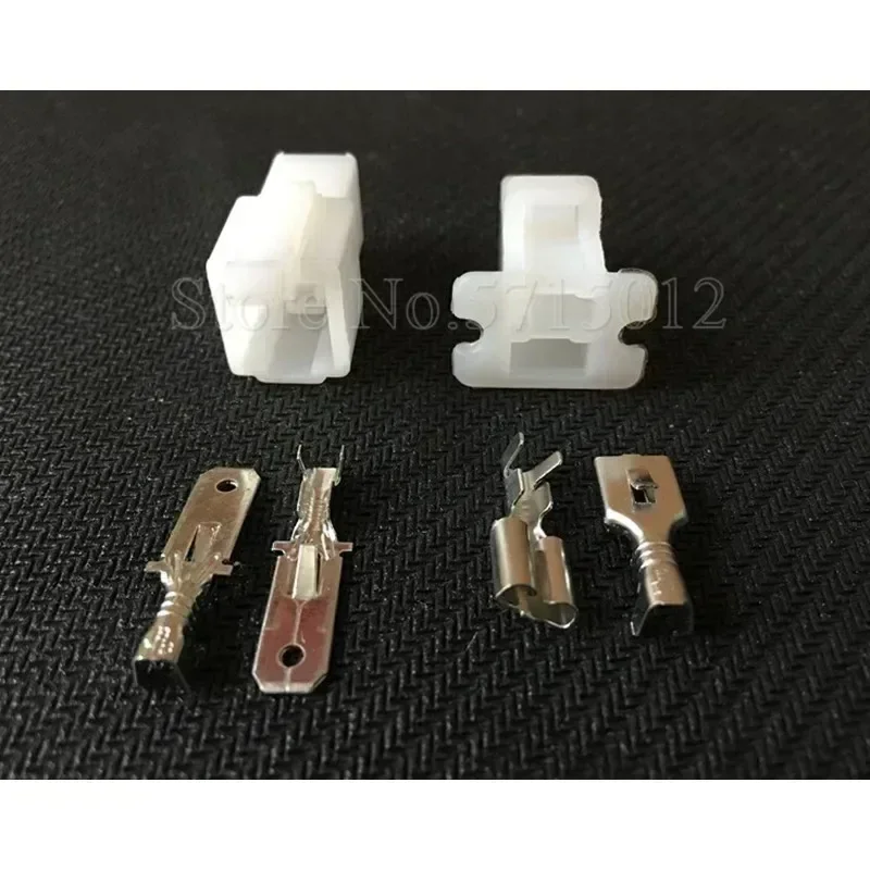 2 Hole White ABS Wiring Socket Automotive Connector Household Plugs