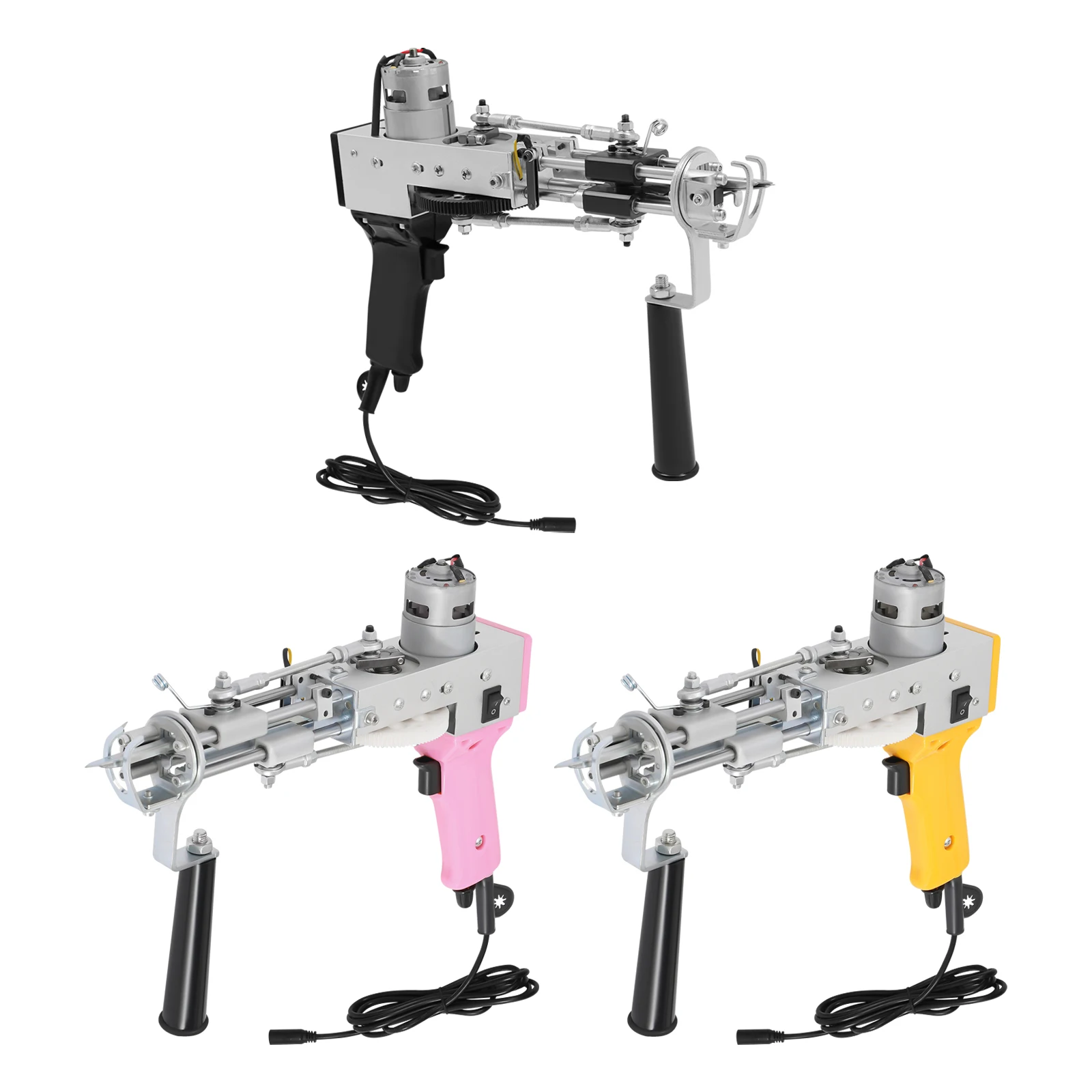 100 W elektrische Tufting-Pistole, 2-in-1 elektrische Teppich-Tufting-Pistole, 13000 U/min, Teppichherstellung, Tufting-Pistole 360 ° Rotation Teppichweberei Mac – Detail 8