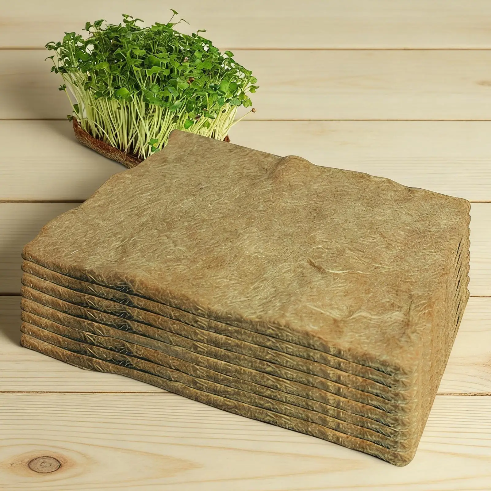 Jute Grow Mat 8 Pieces Jute Growing Seedling Pads 10x20 Inch Organic Germination Mat for Beginner Indoor Home Garden Balcony