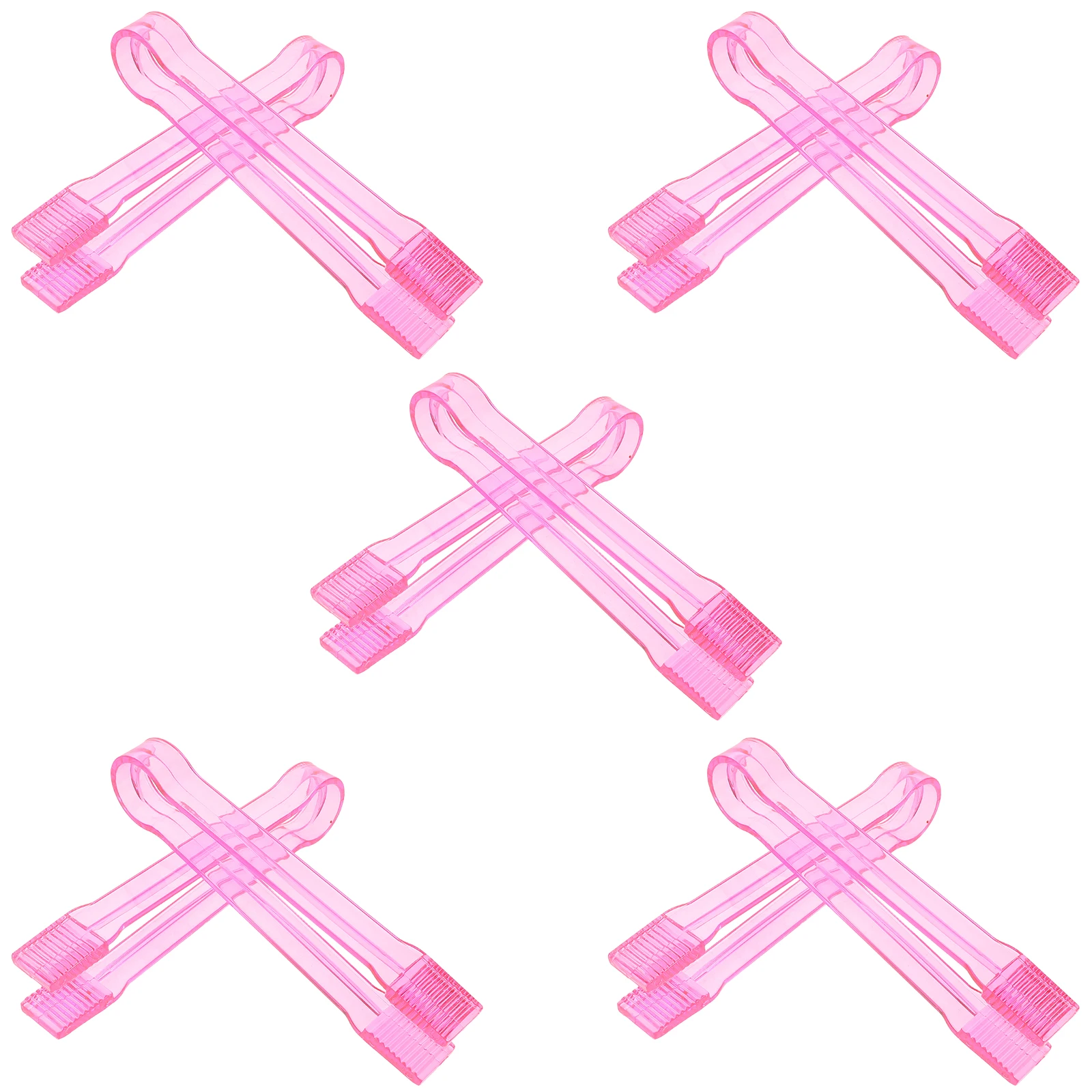 

15Pcs Clear Plastic Small Tongs Multipurpose Material Food Serving Tools for Buffet Ice Desserts Salads Parties