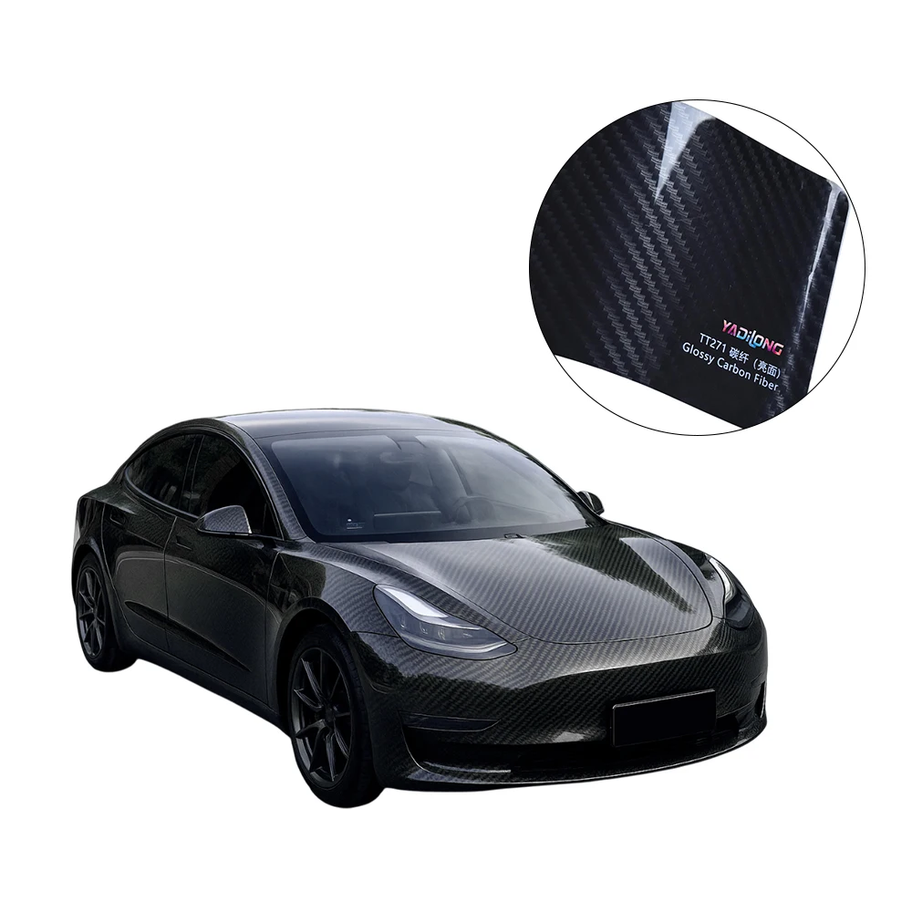 1,52*15m TPU serie de fibra de carbono envoltura de vinilo Ppf revestimiento de coche película de vinilo autocurativa estirable envoltura de fibra de carbono brillante para coches