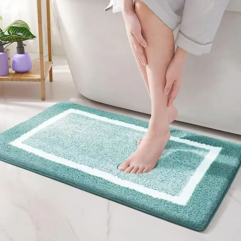 Imitation cashmere bathroom floor mat toilet toilet toilet door  absorbent foot mat household quick-drying carpet
