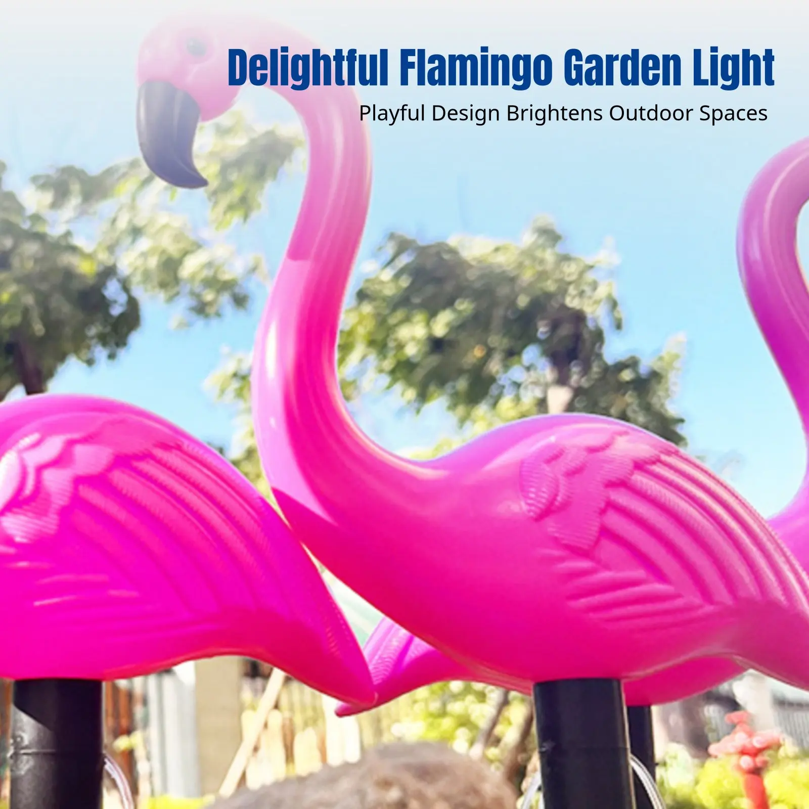 Solar Flamingo Lawn Light, Outdoor Garden Landscape Light, Animal Shape, Pool, Villa, Decorative Lighting view 4