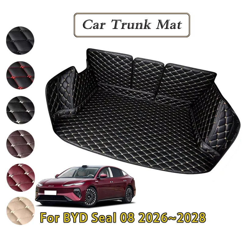 Car Trunk Mats For BYD Seal 08 EV 2026 2027 2028 5seat Waterproof Dirt-resistant Fully Mats Rear Cargo Tray Auto Accessories