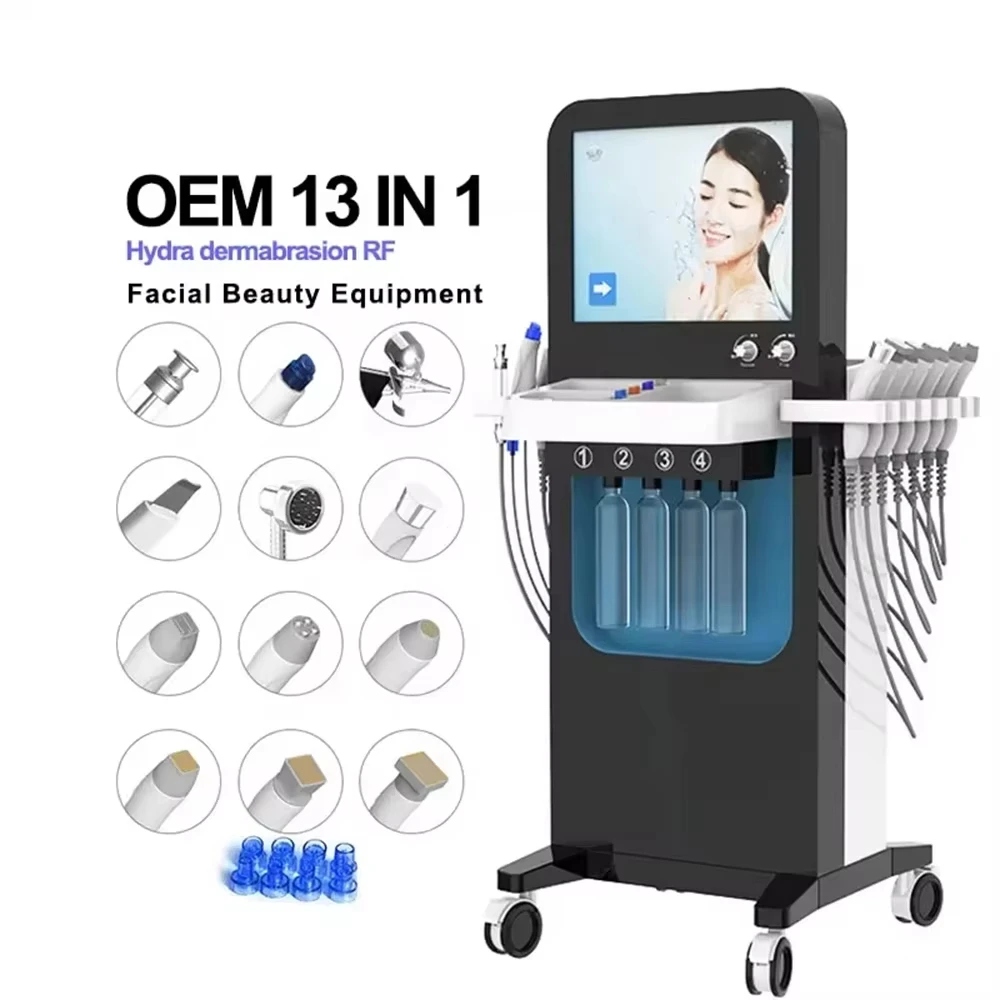 13-in-1 Hydra Facial Skin Care Machine – Microdermabrasion, Blackhead & Acne Removal, Skin Tightening & Rejuvenation System