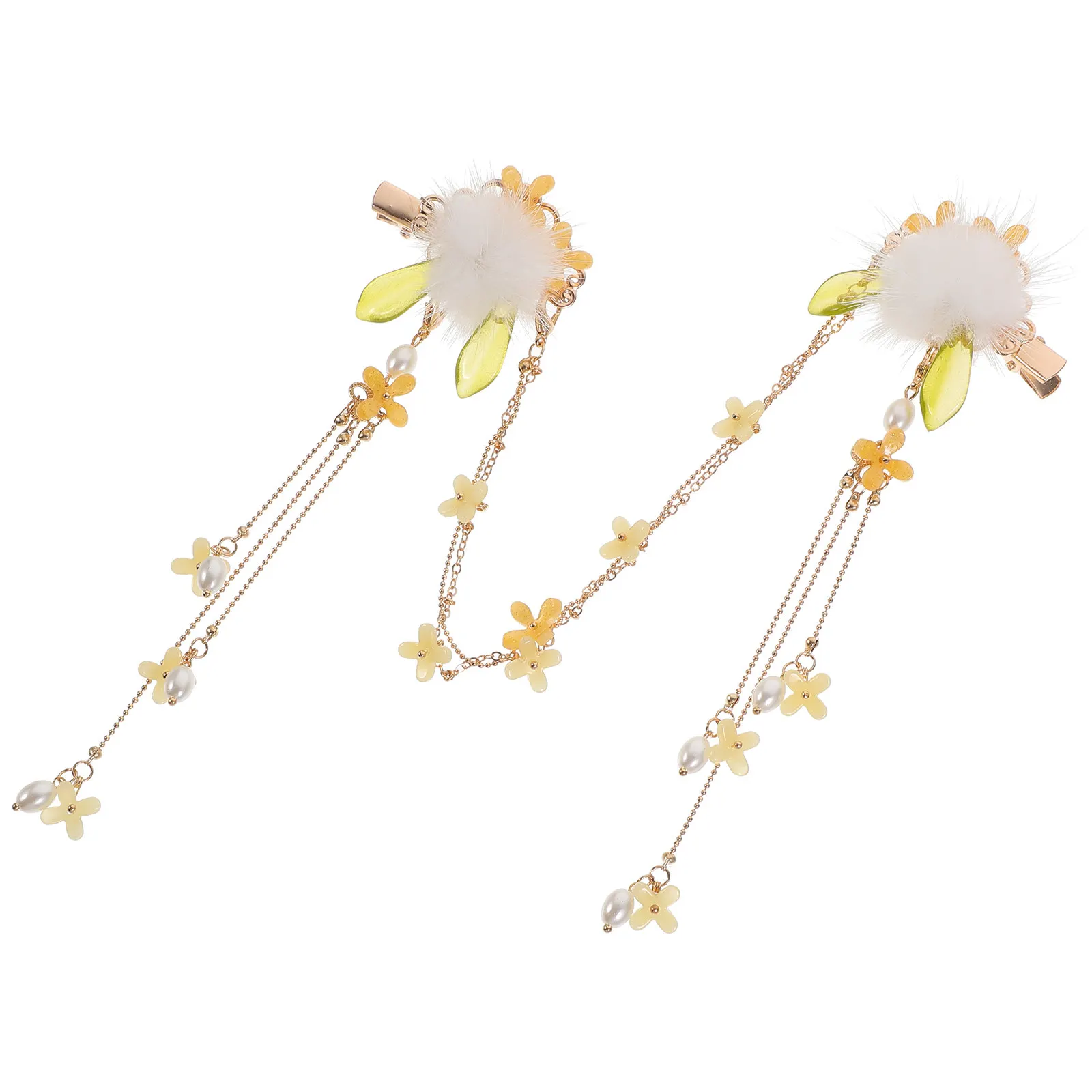 

Girls Hairpins Forehead Headdress Hanfu Hair Clip Exquisite Flower Hollow Fan Design Lightweight Comfortable for Performance