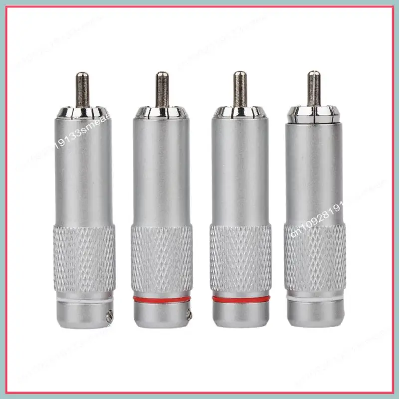N94R 4PCS RCA Plug Connector RCA Audio Plug RCA Terminal For DIY HIFI Audio Cable Speaker Accessories