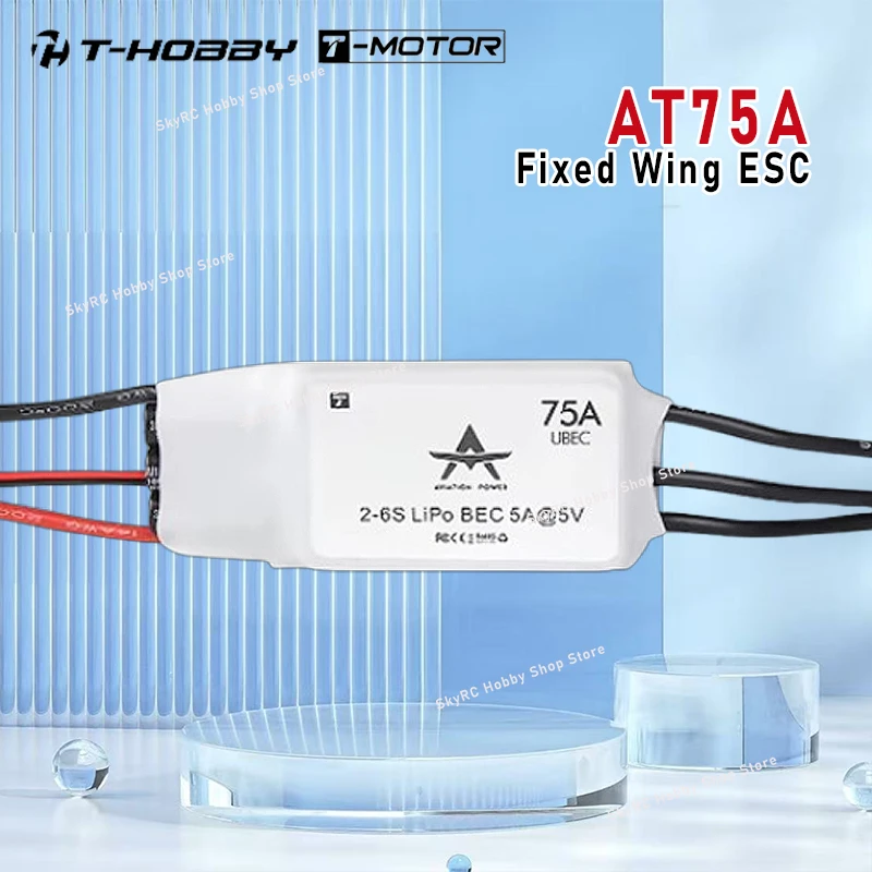 

T-MOTOR T-HOBBY AT75A ESC для самолетов с фиксированным крылом - 75A 2-6S 5V/5A BEC с высокой чувствительностью к дросселю для FPV RC