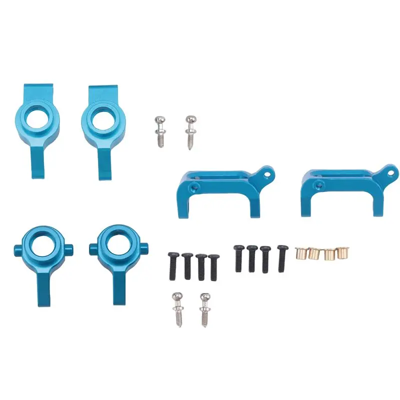 A84F-Aluminum Front Rear Steering Hub Base C Carrier Knuckle Upgrade Kit For Wltoys A959 A949 A969 A979 K929 1/18 RC Car