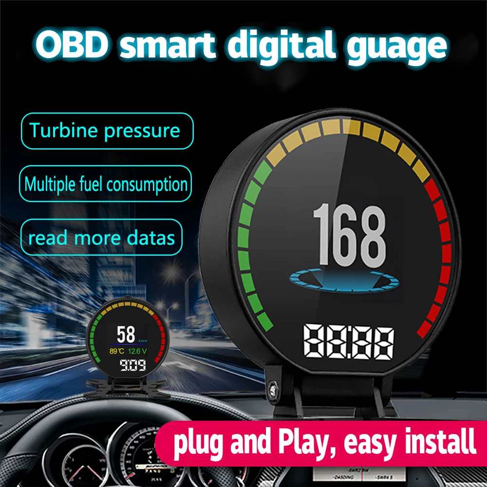 

Hud Head Up Display OBD2 Display Car Accessories for Car Gadgets Hud Obd2 Display On Board Computer Obd2 GPS Digital Speedometer