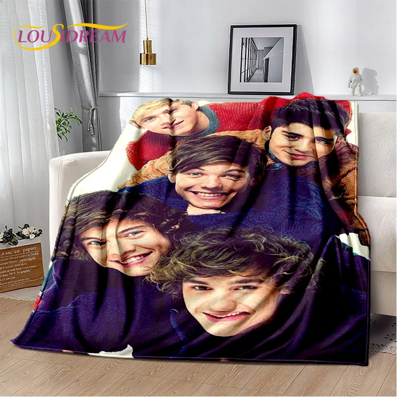 3D One-Direction Rock 1D Combinatio HD Soft Flannel Blankets,Throw Blanket Comfortable Blanket for Picnic Beds Sofa Home Bedroom