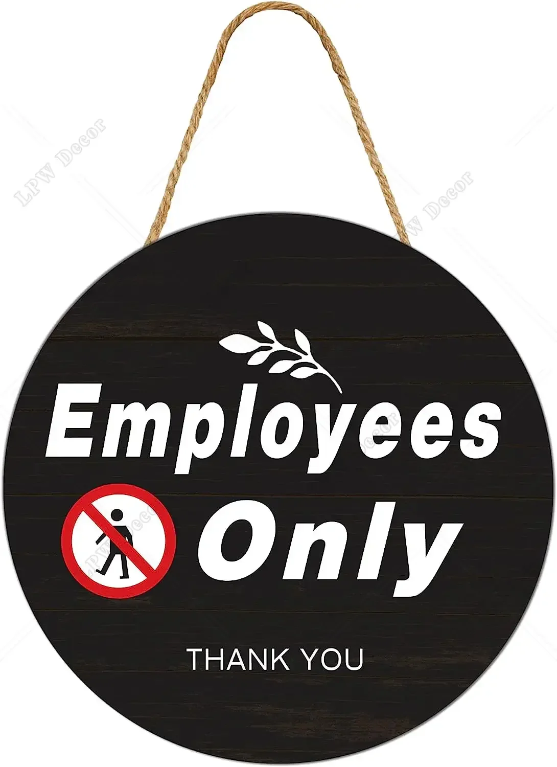 Office Door Wall Signs Employees Only Thank You For Business Store Wall Kitchen Or Restroom Round Hanging Wooden Signs