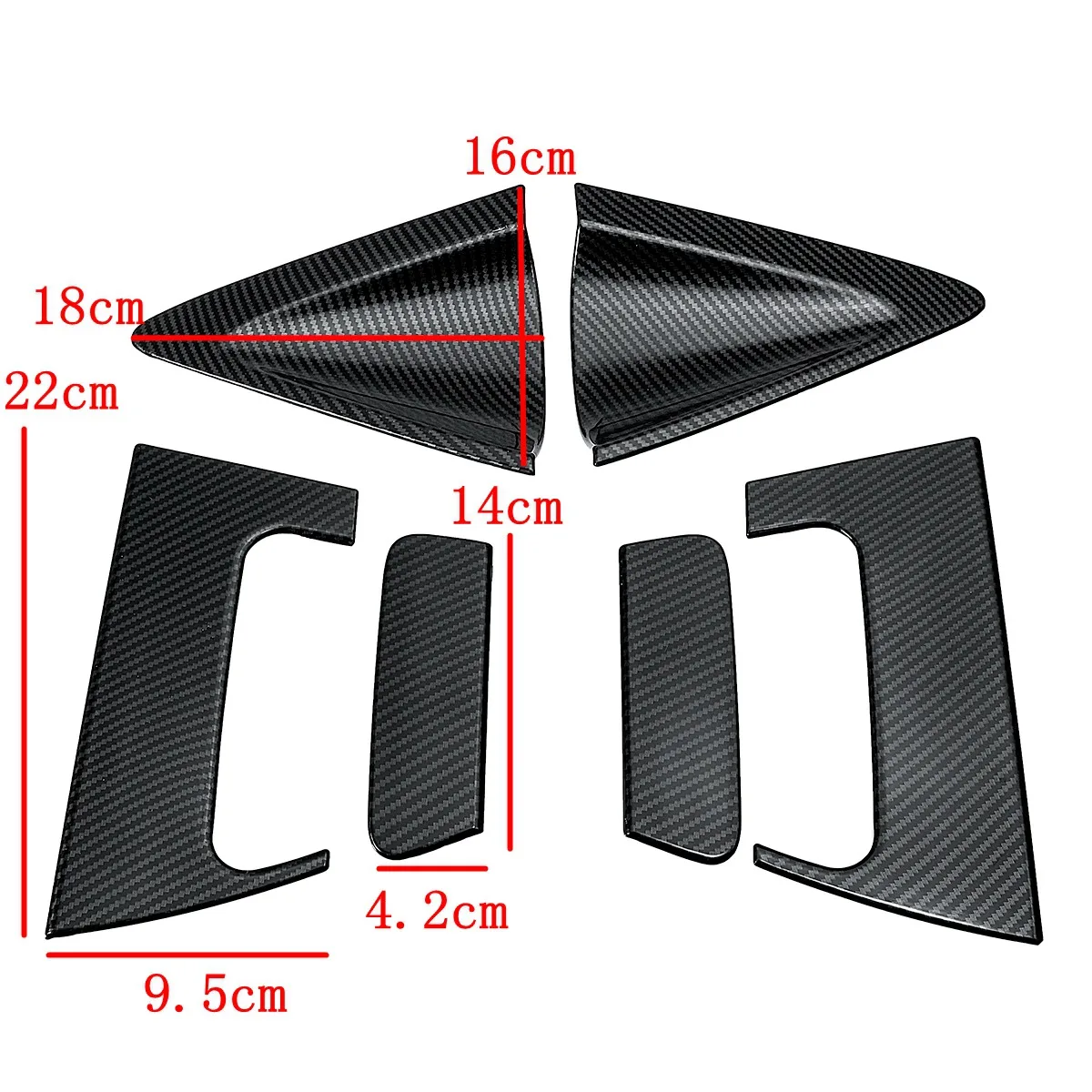 غطاء مقبض خلفي جانبي من ألياف الكربون ، غطاء وعاء السيارة هوندا ساعة-V ، لباب من أجل