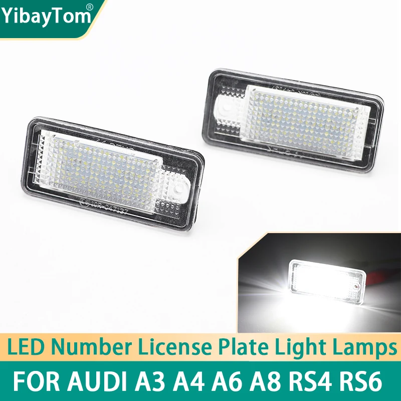 Canbus car License Plate Light LED White Rear License Tag Lights Replacement 1 Year Warranty For Audi A3 8p A4 B6 B7 accessories