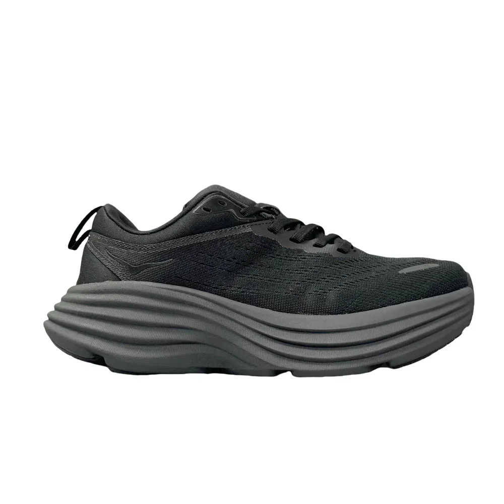 HOKA ONE ONE Bondi 8 Women Men Black Colour Wear-resistant Comfortable Lightweight Mesh Breathable Running Shoes 1127953-BBLC