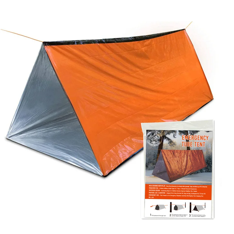 Emergency tent, Waterproof 2 Person Emergency Tube Tent for Camping and Outdoor Activities