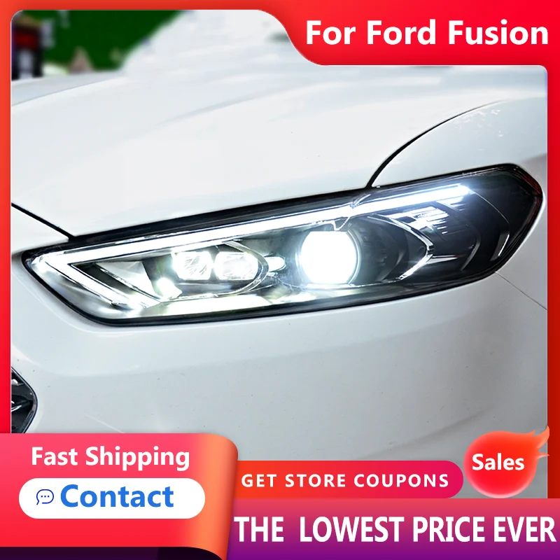 

Для Ford Fusion 2013 2014 2015 2016 Mondeo полный светодиодный светодиодные фары DRL динамический сигнал поворота лампа проектора автомобильные аксессуары