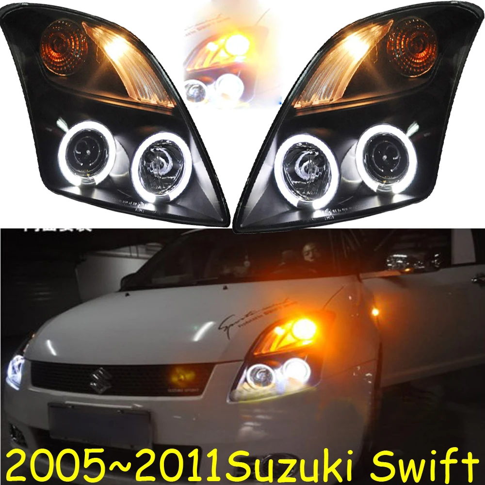 

2pcs Bumper lamp For swift Headlight 2004~2012year car accessories head lamp DRL Running lights Bi-Xenon Fog lights angel eyes