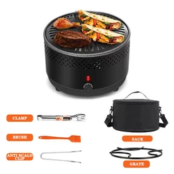 Outdoor Charcoal Smokeless Grill Barbecue Machine Camping Grill Stove Household Multifunctional BBQ Plate Grelha Churrasco