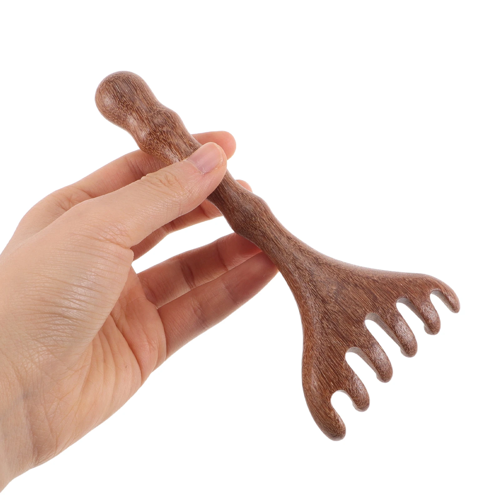 

2 шт., деревянная массажная расческа в форме рога, кожи головы, шеи, Гуа Ша, массажный инструмент для волос для релаксации, деревянный массажер, массажер для волос