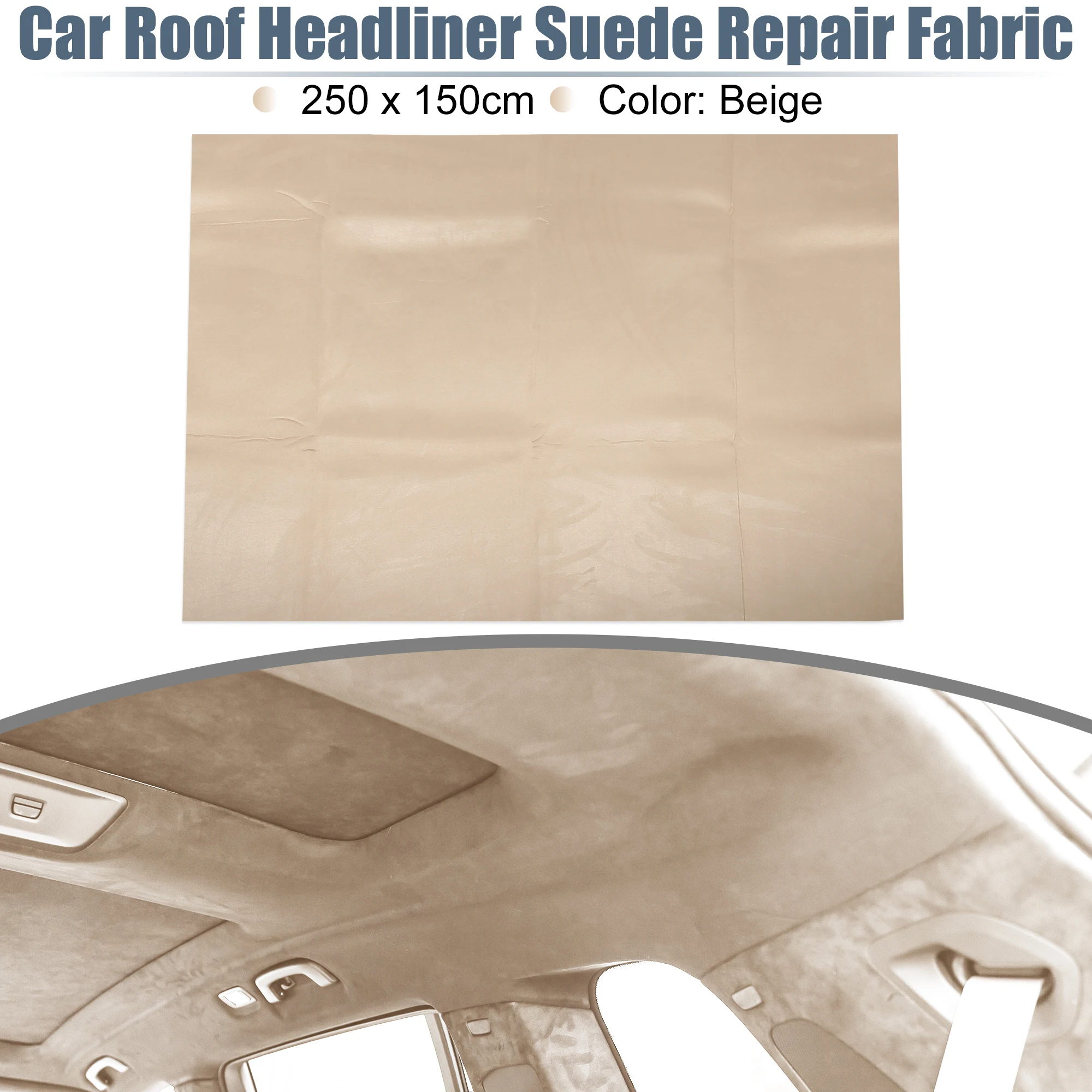 UXCELL Suède Headliner Stof Schuimsteun voor Auto Vrachtwagen Interieurbekleding Beschermen Veroudering Gebroken Vervaagd DIY Vervanging 200x152cm