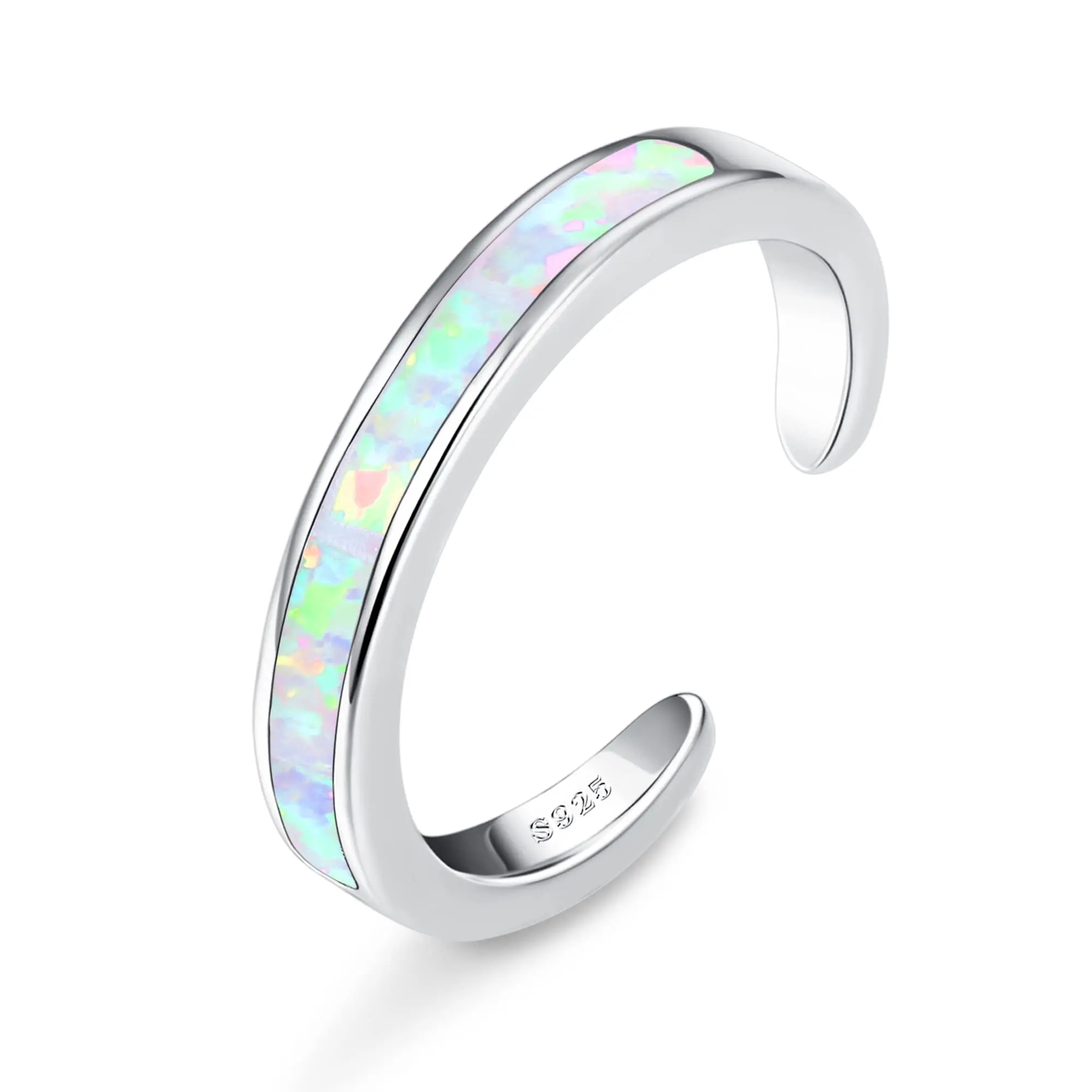 S925 Sterling Silver Toe Rings for Women, Adjustable Design