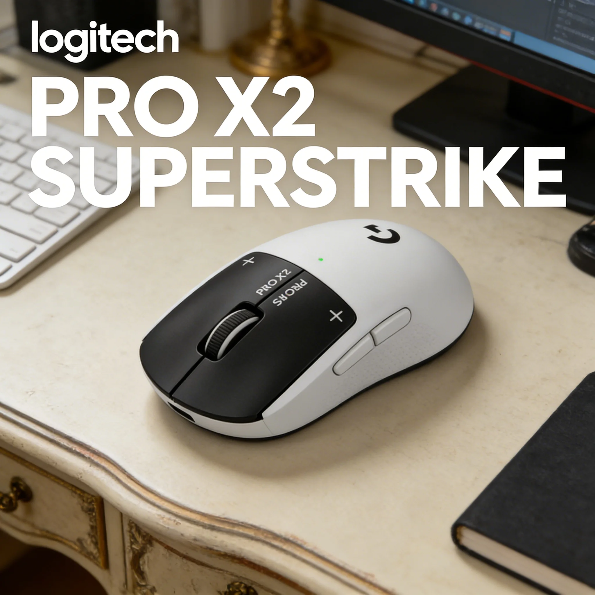 

Logitech PRO X2 SUPERSTRIKE LightSpeed Wireless Mouse: HITS 44000DPI Sensor with Adjustable Trigger Points
