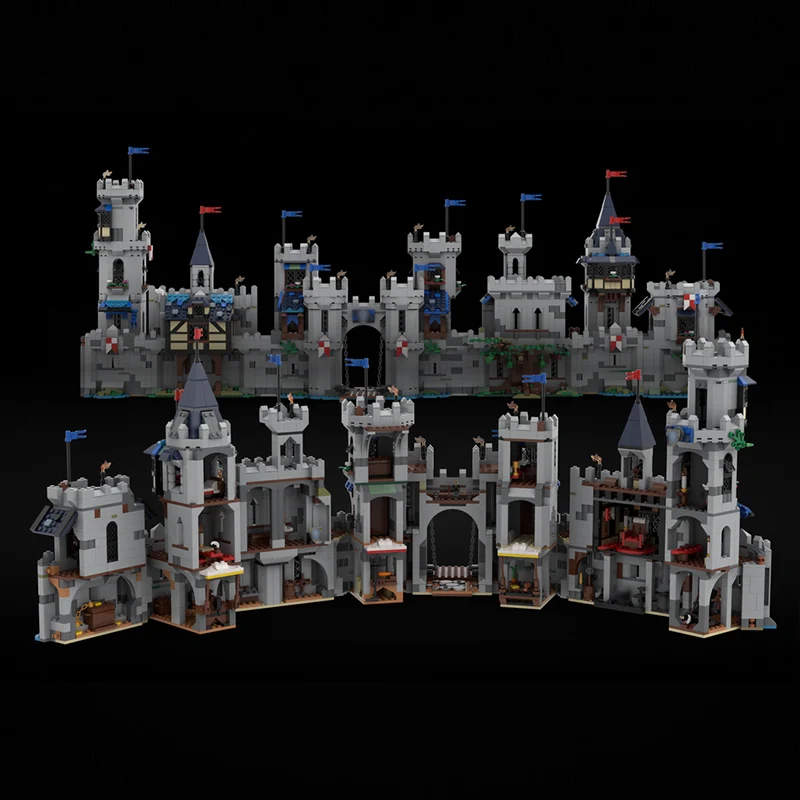 نموذج قلعة القرون الوسطى MOC قوالب بناء القلعة العمارة وحدات التكنولوجيا هدايا العيد للأطفال تجميع اللعب البدلة