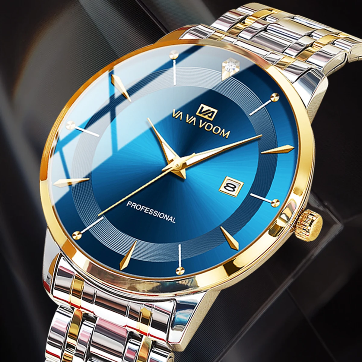 1PC Mens Luxury Watch 43mm Simple Business Dial Stainless Steel Strap Fashion Quartz Movement Leisure Sports Gift Watch for Men