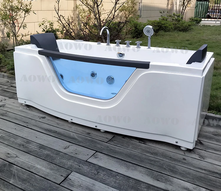 

AOWO Jacussi Acrylic Cheap Glass Double Indoor Massage Spa Tubs Bathtub With Yacuzzi Whirlpools Ice Bathroom Function