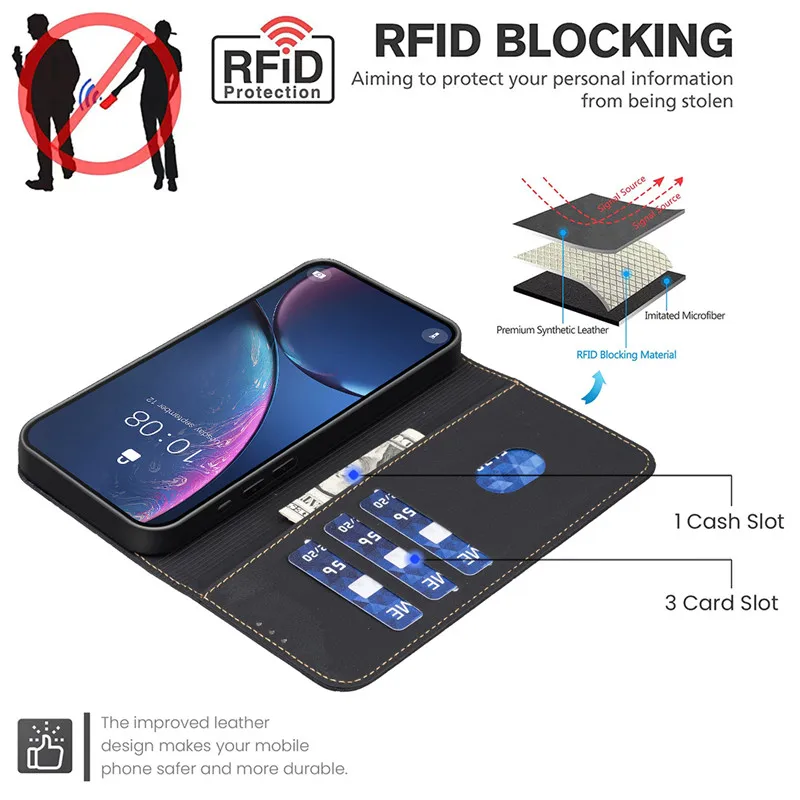 RFID Blocking Wallet Flip Case For Honor 400 Smart Honor400 Pro Lite 5G 4G Coque Phone Cover Leather Cases Protect Bags Fundas