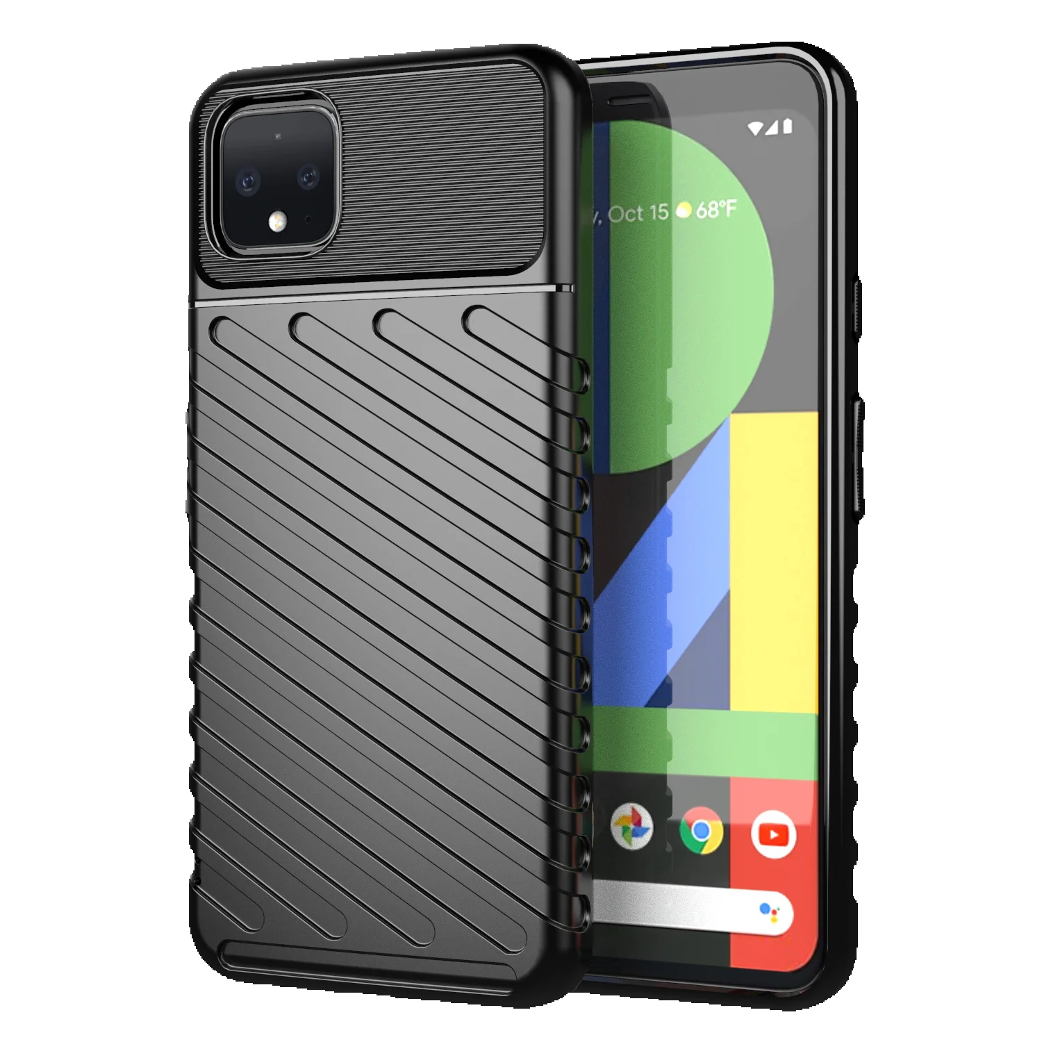 Fashion Non-Slip Thunder Case For Google Pixel XL 5g Shockproof Half-wrapped Cover For Pixel 4 4xl 4a Full Protect Cases