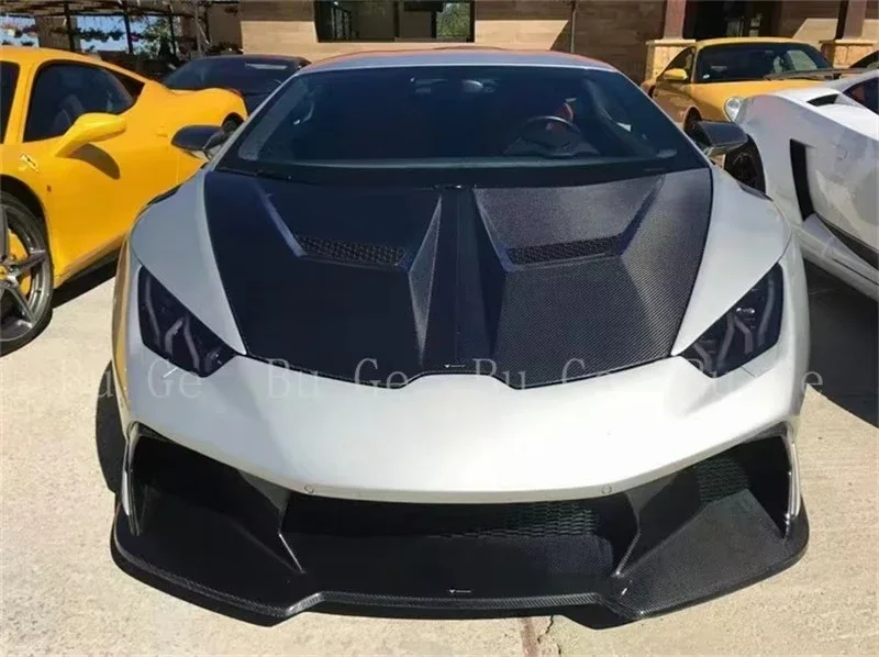 Upgraded V-Style Dry Carbon Fiber Engine Hood Body Kit forLamborghini Huracan LP610 LP580