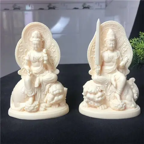 Ivory Fruit Manjusri Puhyan Bodhisattva Buddha Ornaments Home Living Room Eerating Baoping Auto Craft Ornaments Decoration