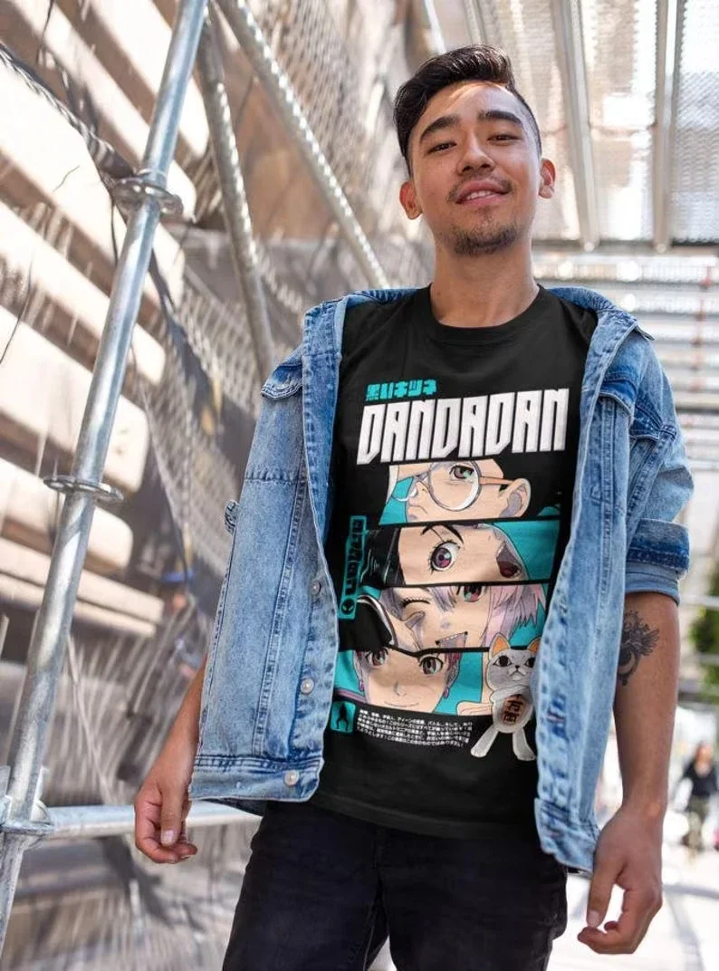 2025 kaus dandanan Unisex Harajuku katun baru Japanaise Anime Manga hadiah kemeja eksklusif semua ukuran