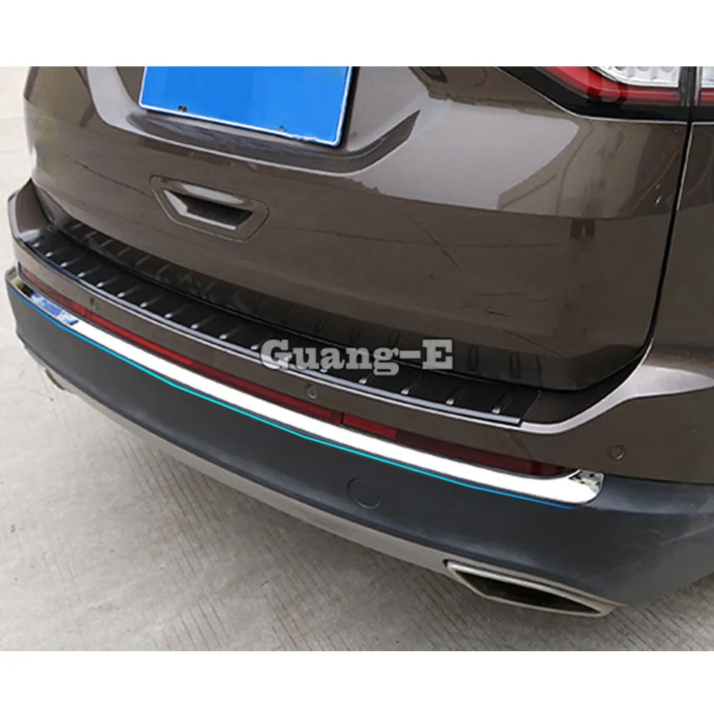 For Ford EDGE 2015 2016 2017 2018 Car Bottom Detector ABS Chrome Trim Back Tail Rear Fog Light Lamp Frame Stick Parts 2pcs