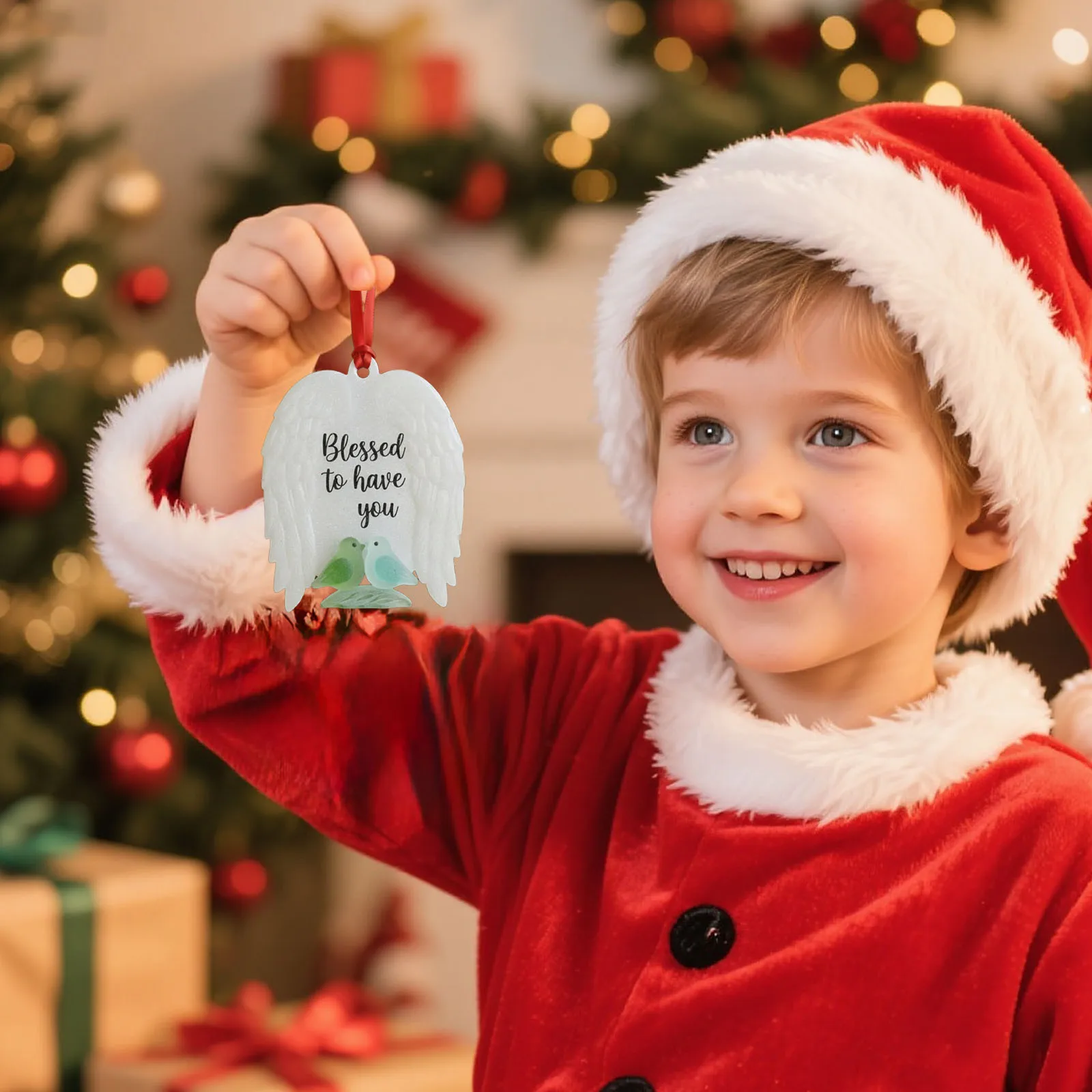 لوازم عيد الميلاد الفنون والحرف اليدوية للأطفال الذين تتراوح أعمارهم بين 2-4 سنوات عيد الميلاد 2d الاكريليك شقة حلي معلقة هدية للديكور المنزل #4